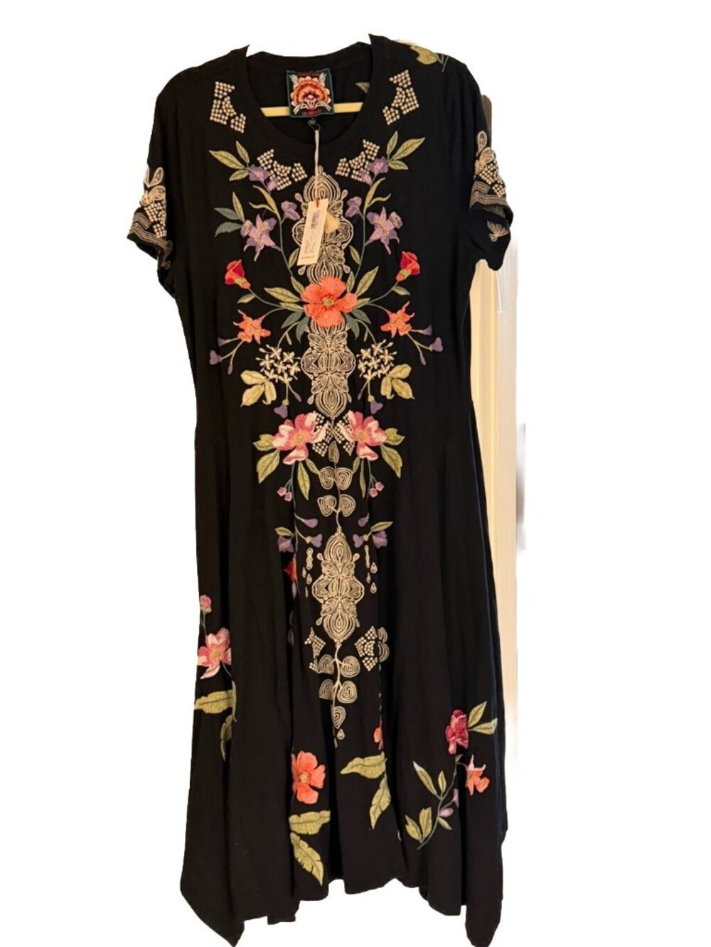 Johnny Was JWLA Dacie Handkerchief Knit Dress Boho Chic Size L  NEW W/TAGS! - Picture 2 of 10